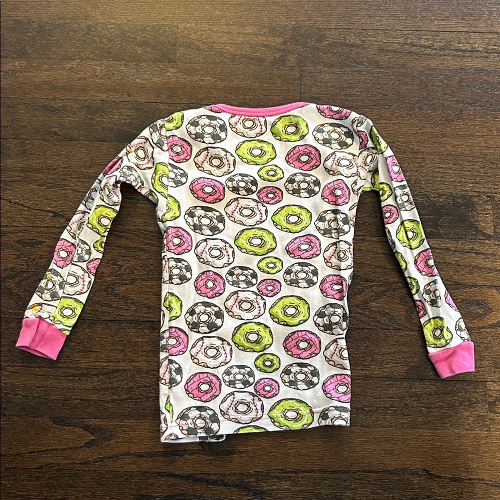 Baby Steps Girls Sport Donut Print Pajama Set - Pink & Green Size 4 - Picture 7 of 11